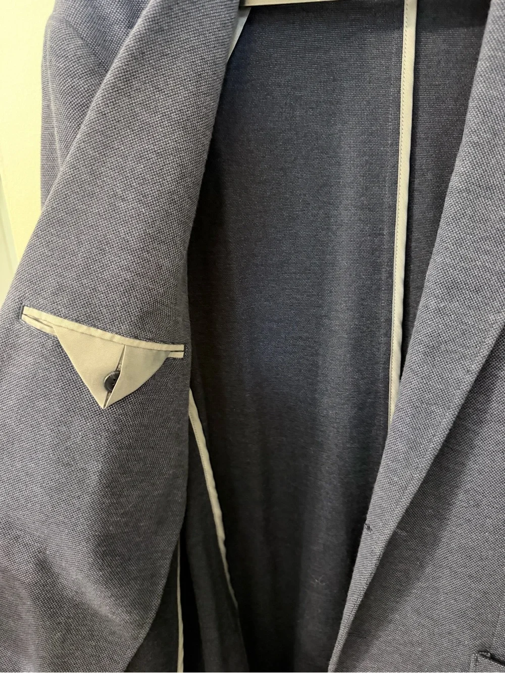 Men's Navy Knit Blazer - Casual Tailored Sport Coat